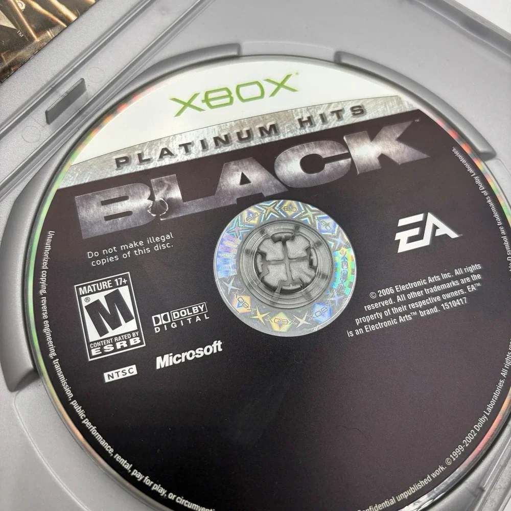 Black (Microsoft Xbox, 2006) CIB Complete /w Manual Video Game